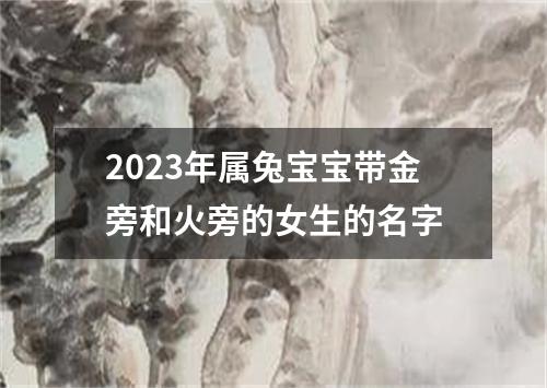 2023年属兔宝宝带金旁和火旁的女生的名字