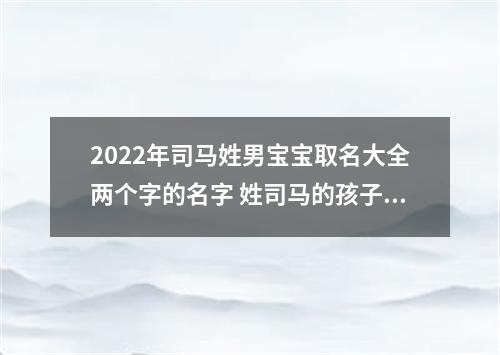 2022年司马姓男宝宝取名大全两个字的名字 姓司马的孩子取名男
