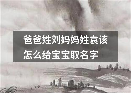 爸爸姓刘妈妈姓袁该怎么给宝宝取名字