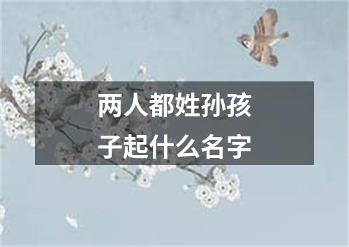 两人都姓孙孩子起什么名字