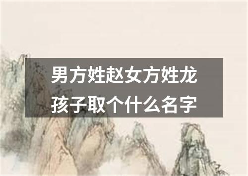 男方姓赵女方姓龙孩子取个什么名字