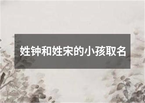 姓钟和姓宋的小孩取名