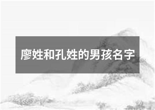 廖姓和孔姓的男孩名字