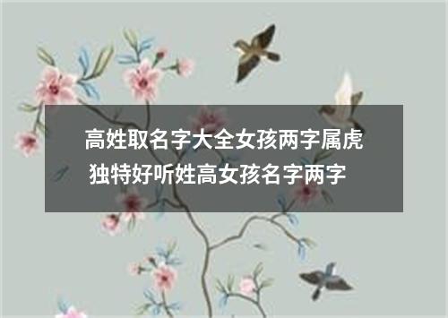 高姓取名字大全女孩两字属虎 独特好听姓高女孩名字两字