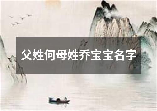 父姓何母姓乔宝宝名字
