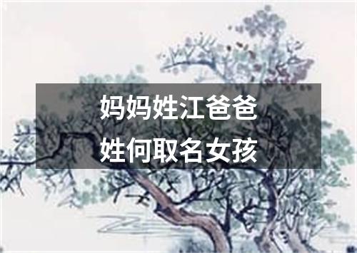 妈妈姓江爸爸姓何取名女孩