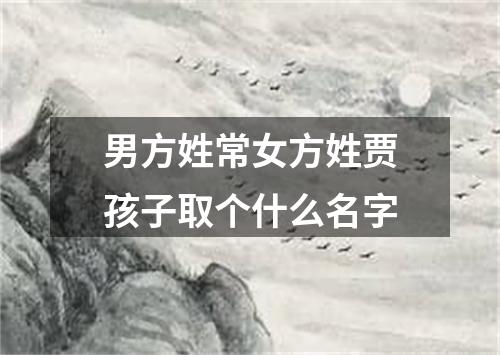 男方姓常女方姓贾孩子取个什么名字