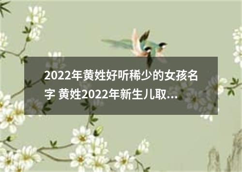 2022年黄姓好听稀少的女孩名字 黄姓2022年新生儿取名字