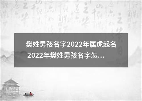 樊姓男孩名字2022年属虎起名 2022年樊姓男孩名字怎么起