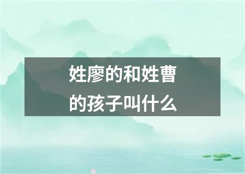 姓廖的和姓曹的孩子叫什么