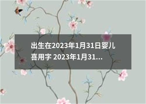 出生在2023年1月31日婴儿喜用字 2023年1月31日出生的宝宝起名名字