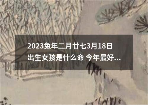 2023兔年二月廿七3月18日出生女孩是什么命 今年最好听的名字