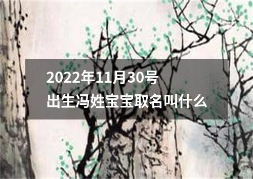 2022年11月30号出生冯姓宝宝取名叫什么
