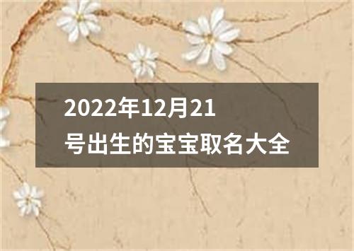 2022年12月21号出生的宝宝取名大全