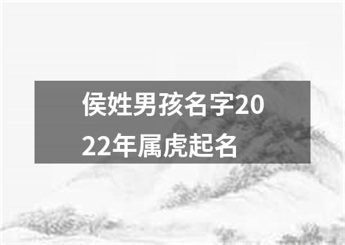 侯姓男孩名字2022年属虎起名