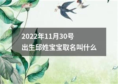 2022年11月30号出生邱姓宝宝取名叫什么