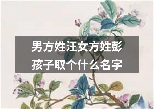 男方姓汪女方姓彭孩子取个什么名字