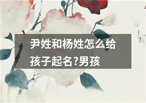 尹姓和杨姓怎么给孩子起名?男孩