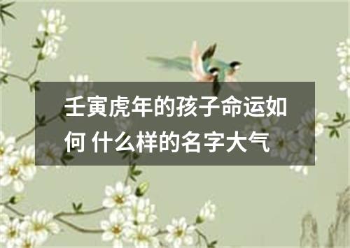 壬寅虎年的孩子命运如何 什么样的名字大气