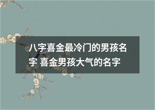 八字喜金最冷门的男孩名字 喜金男孩大气的名字