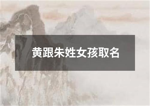 黄跟朱姓女孩取名