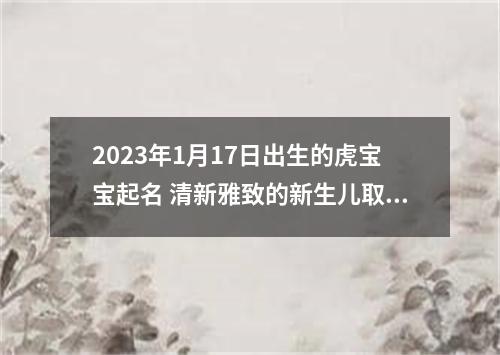 2023年1月17日出生的虎宝宝起名 清新雅致的新生儿取名大全