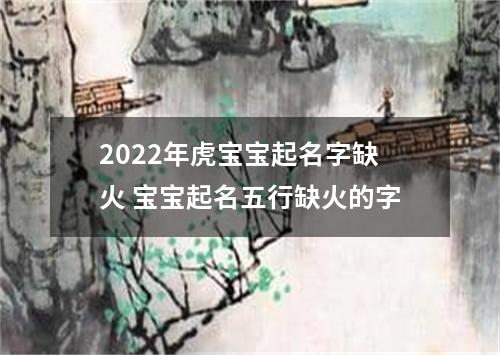 2022年虎宝宝起名字缺火 宝宝起名五行缺火的字