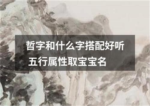 哲字和什么字搭配好听 五行属性取宝宝名