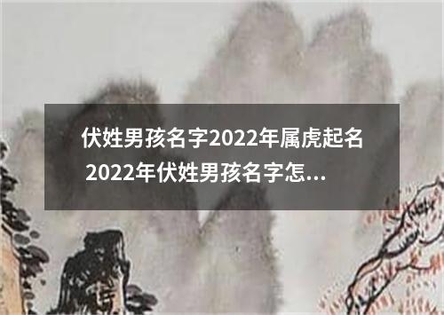 伏姓男孩名字2022年属虎起名 2022年伏姓男孩名字怎么起