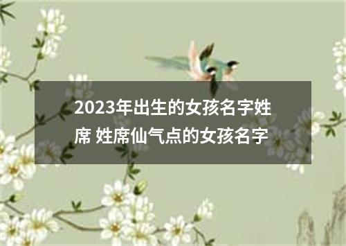 2023年出生的女孩名字姓席 姓席仙气点的女孩名字