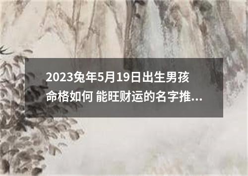 2023兔年5月19日出生男孩命格如何 能旺财运的名字推荐
