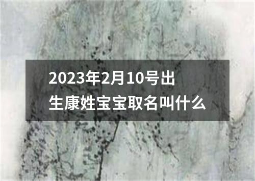 2023年2月10号出生康姓宝宝取名叫什么