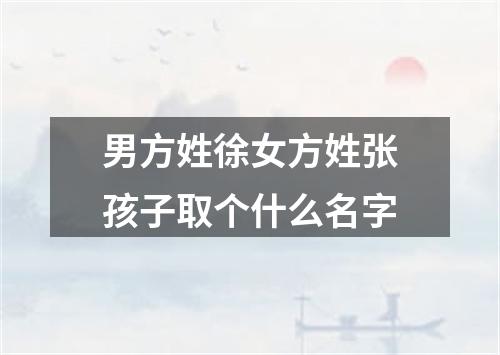 男方姓徐女方姓张孩子取个什么名字