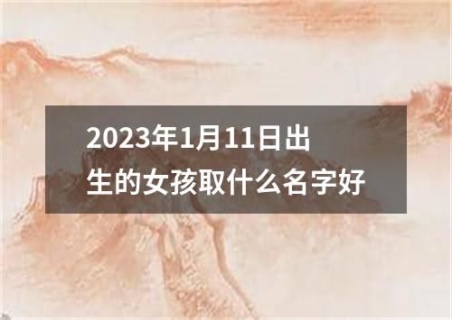 2023年1月11日出生的女孩取什么名字好