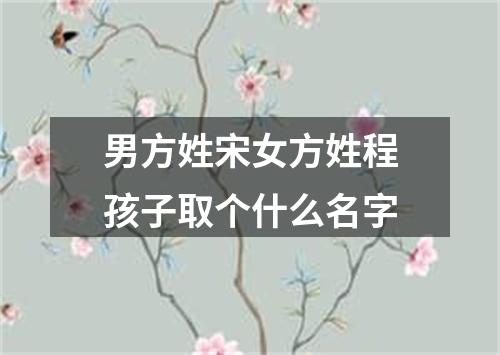 男方姓宋女方姓程孩子取个什么名字