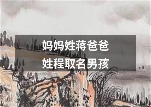 妈妈姓蒋爸爸姓程取名男孩