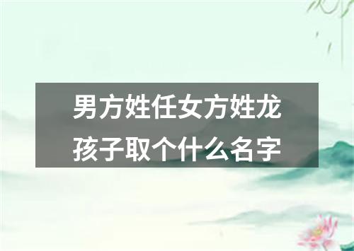 男方姓任女方姓龙孩子取个什么名字