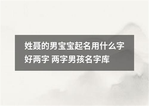 姓聂的男宝宝起名用什么字好两字 两字男孩名字库