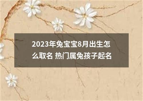 2023年兔宝宝8月出生怎么取名 热门属兔孩子起名