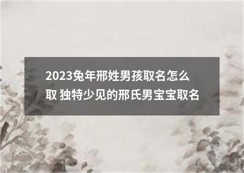 2023兔年邢姓男孩取名怎么取 独特少见的邢氏男宝宝取名