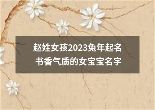 赵姓女孩2023兔年起名 书香气质的女宝宝名字