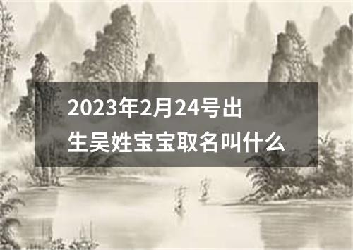 2023年2月24号出生吴姓宝宝取名叫什么