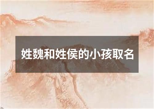 姓魏和姓侯的小孩取名