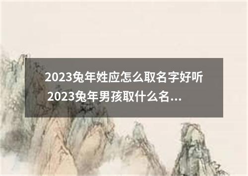 2023兔年姓应怎么取名字好听 2023兔年男孩取什么名字好