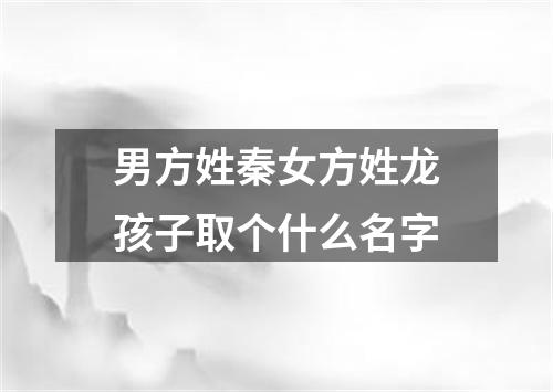男方姓秦女方姓龙孩子取个什么名字
