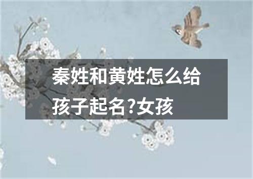 秦姓和黄姓怎么给孩子起名?女孩