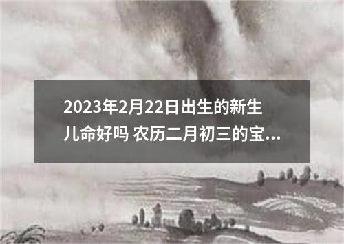 2023年2月22日出生的新生儿命好吗 农历二月初三的宝宝八字起名字