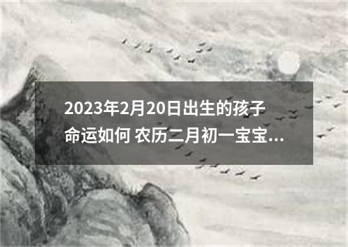 2023年2月20日出生的孩子命运如何 农历二月初一宝宝起名字推荐
