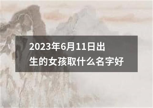 2023年6月11日出生的女孩取什么名字好