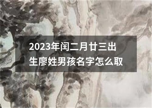 2023年闰二月廿三出生廖姓男孩名字怎么取